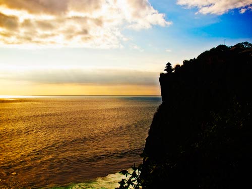 Holy Temple on The Edge of a Clif, Uluwatu Temple, Bali