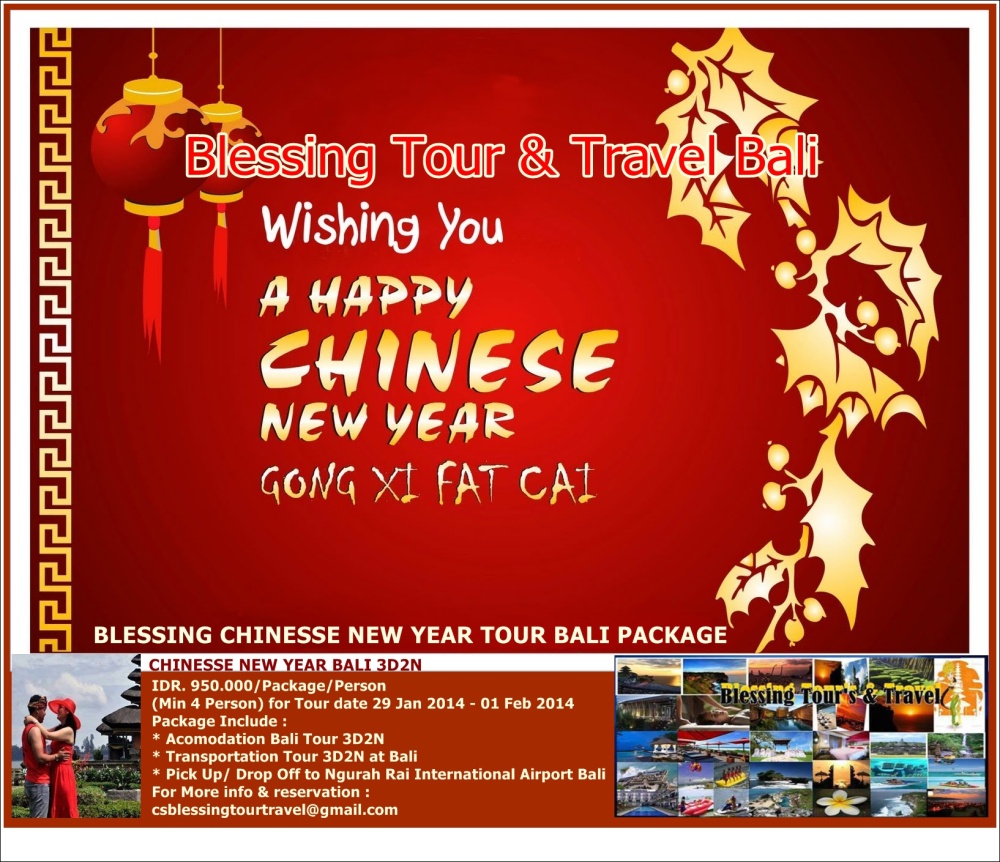 CHINESSE NEW YEAR BALI TOUR PACKAGE 3D2N 2014