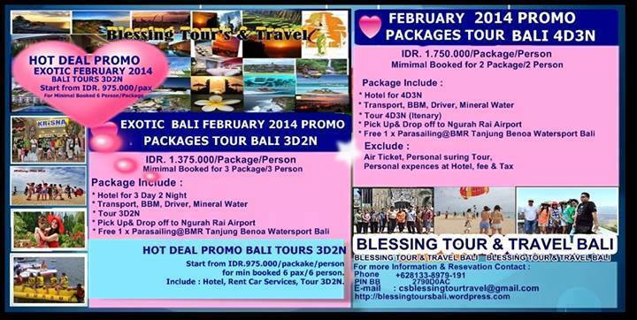 BLESSING PROMO FEBRUARY 2014 BALI TOURS 